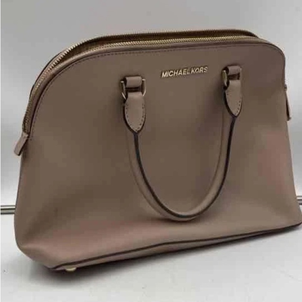Michael Kors Cindy Medium Saffiano Leather Dome Cross Body Satchel in Blossom